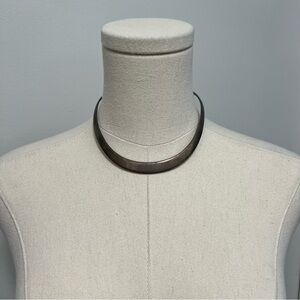 Sleek Silver Choker Necklace